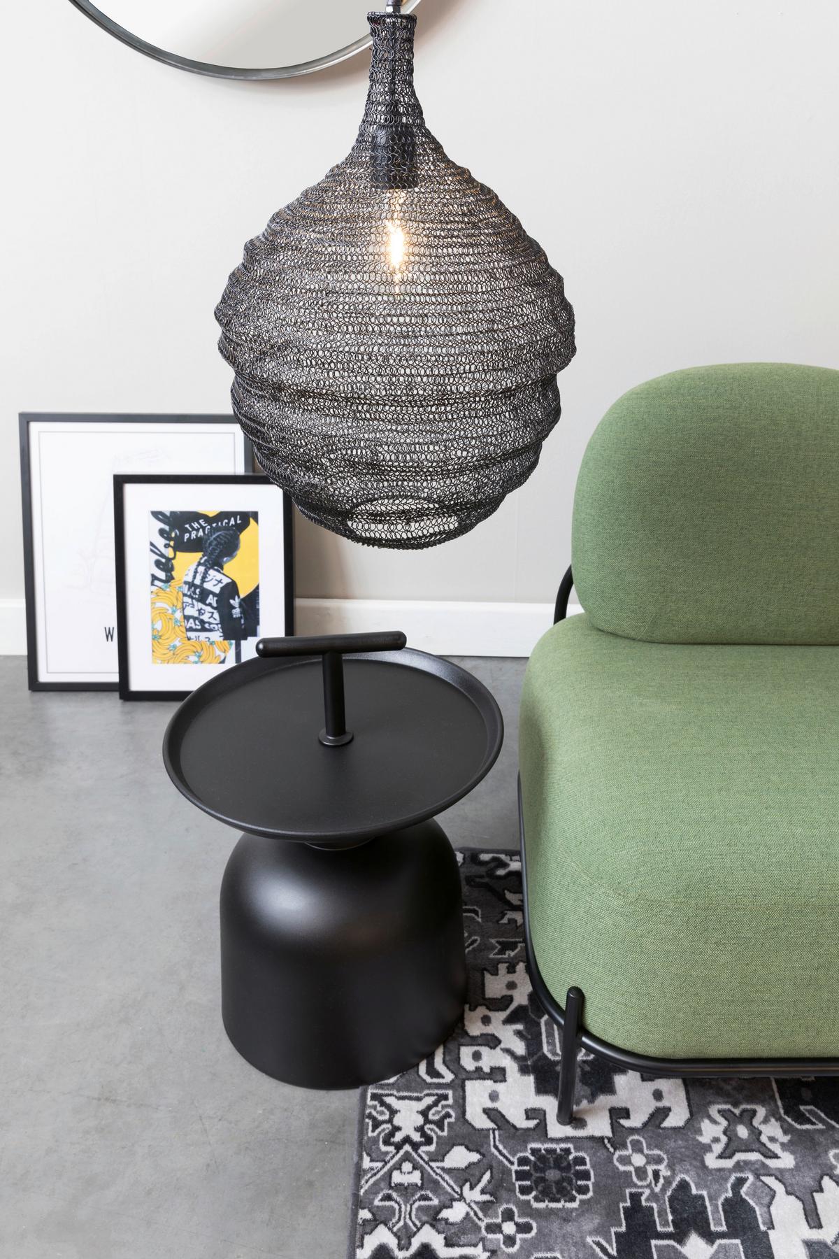 LAMPA WISZĄCA PENDANT LAMP LENA M BLACK - czarny, Design, metal (37/155cm) - Zuiver