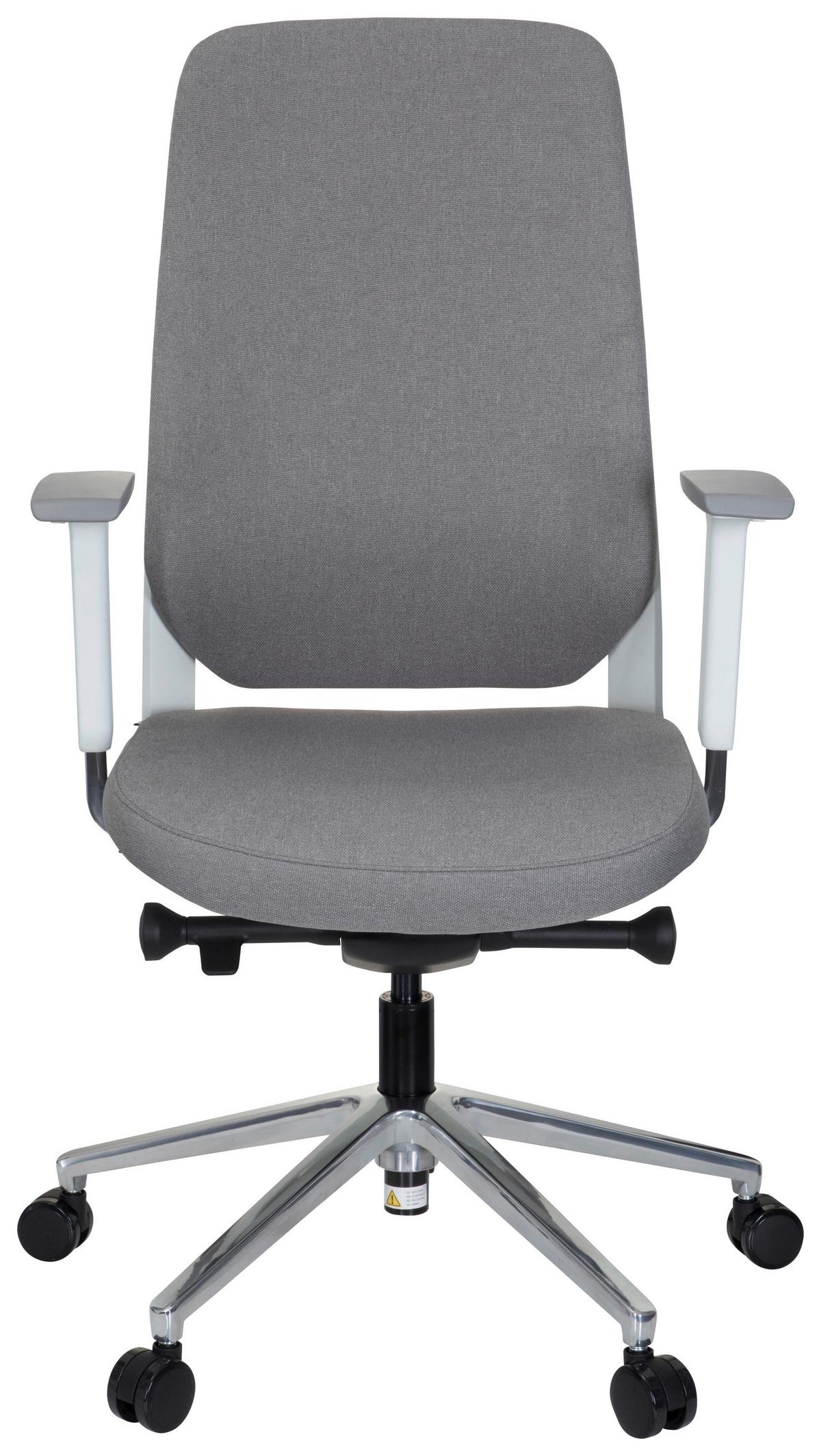 Pisarniški Stol Chiaro T4 White, Siva - siva/bela, Moderno, kovina/umetna masa (56/131/67cm) - MID.YOU