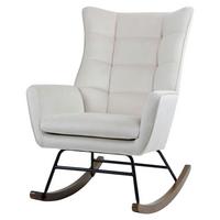 Schaukelstuhl Bryana Beige Polyester - Beige, Design, Holz/Kunststoff (68/97/88cm) - Kayoom