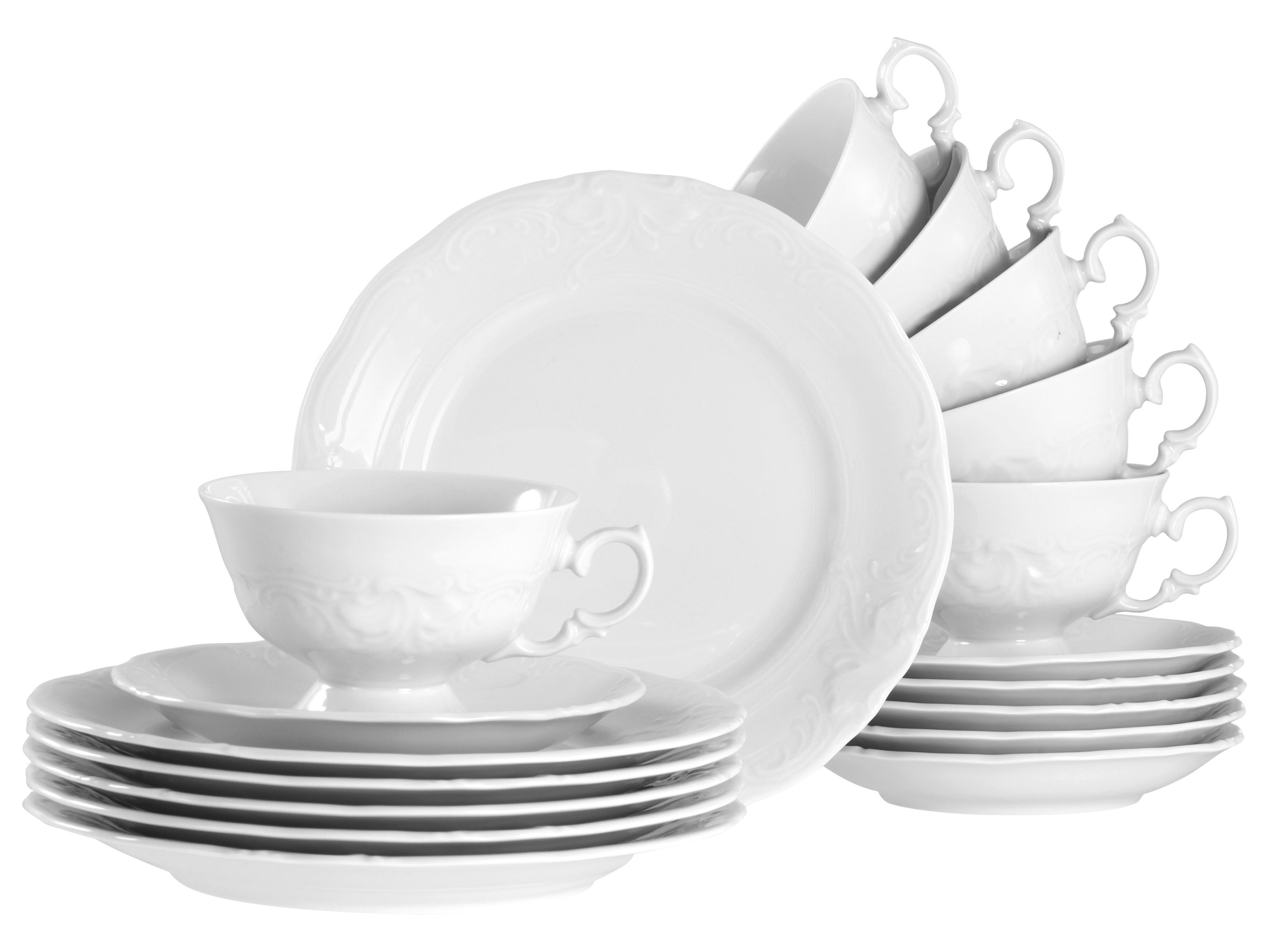 Kavni Servis Frederike, 18-Delni - bela, Basics, keramika - Creatable