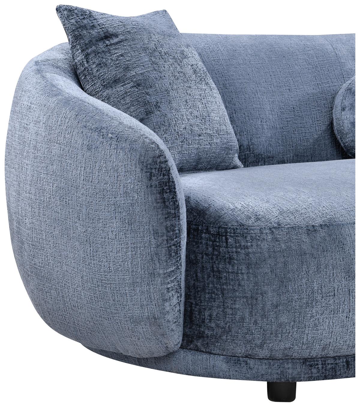 Sofa Stella - plava/crna, Moderno, drvo/tekstil (210/75/100cm) - Mömax