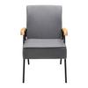 Sessel Nati Grau Mikrofaser - Schwarz/Naturfarben, MODERN, Holz/Textil (52/79/66cm) - Bessagi Home