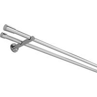 Vorhangstangenset Marie aus Metall ca. 240cm - Edelstahlfarben, Metall (240cm) - Modern Living