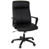 Pisarniški Stol Lisso, Črna - črna, Moderno, umetna masa/tekstil (63/116/66cm) - MID.YOU