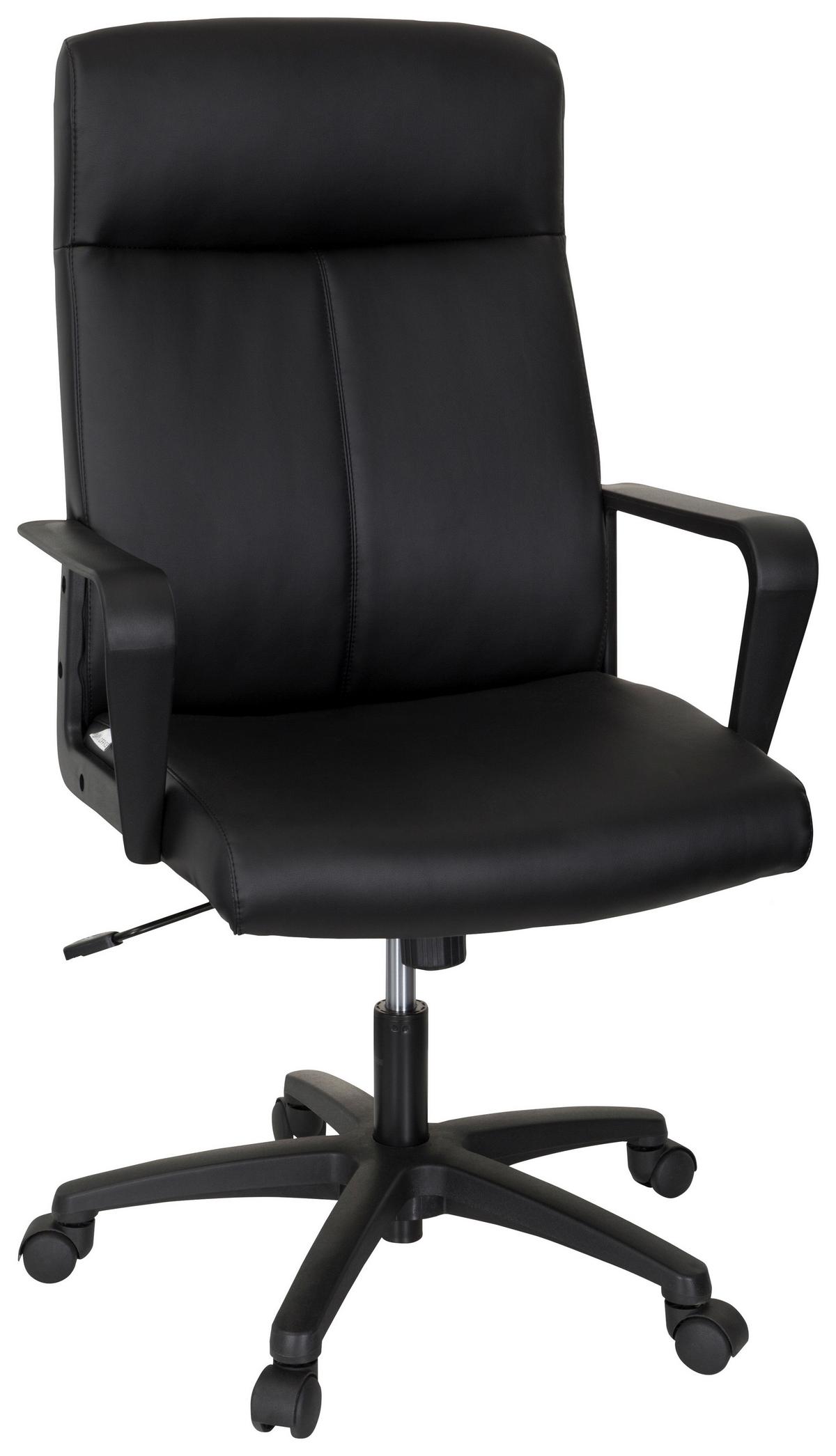 Pisarniški Stol Lisso, Črna - črna, Moderno, umetna masa/tekstil (63/116/66cm) - MID.YOU