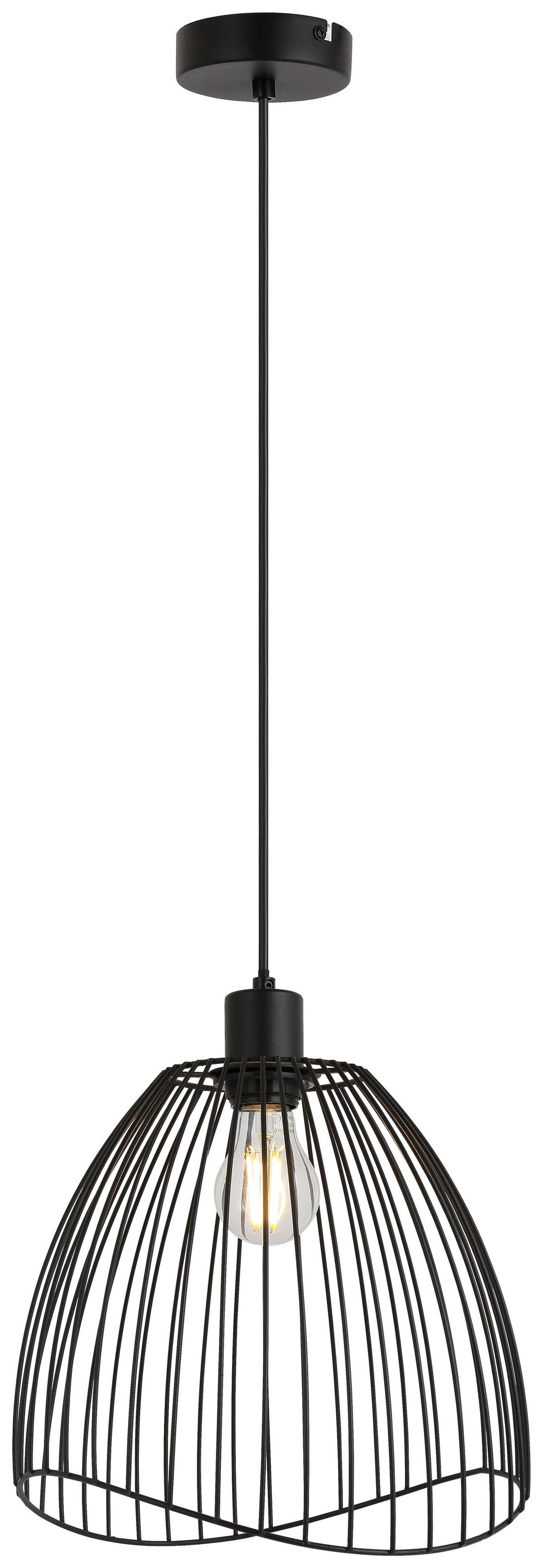 Lampă suspendată ELIOT - negru, Modern, plastic/metal (29/120cm) - Mömax