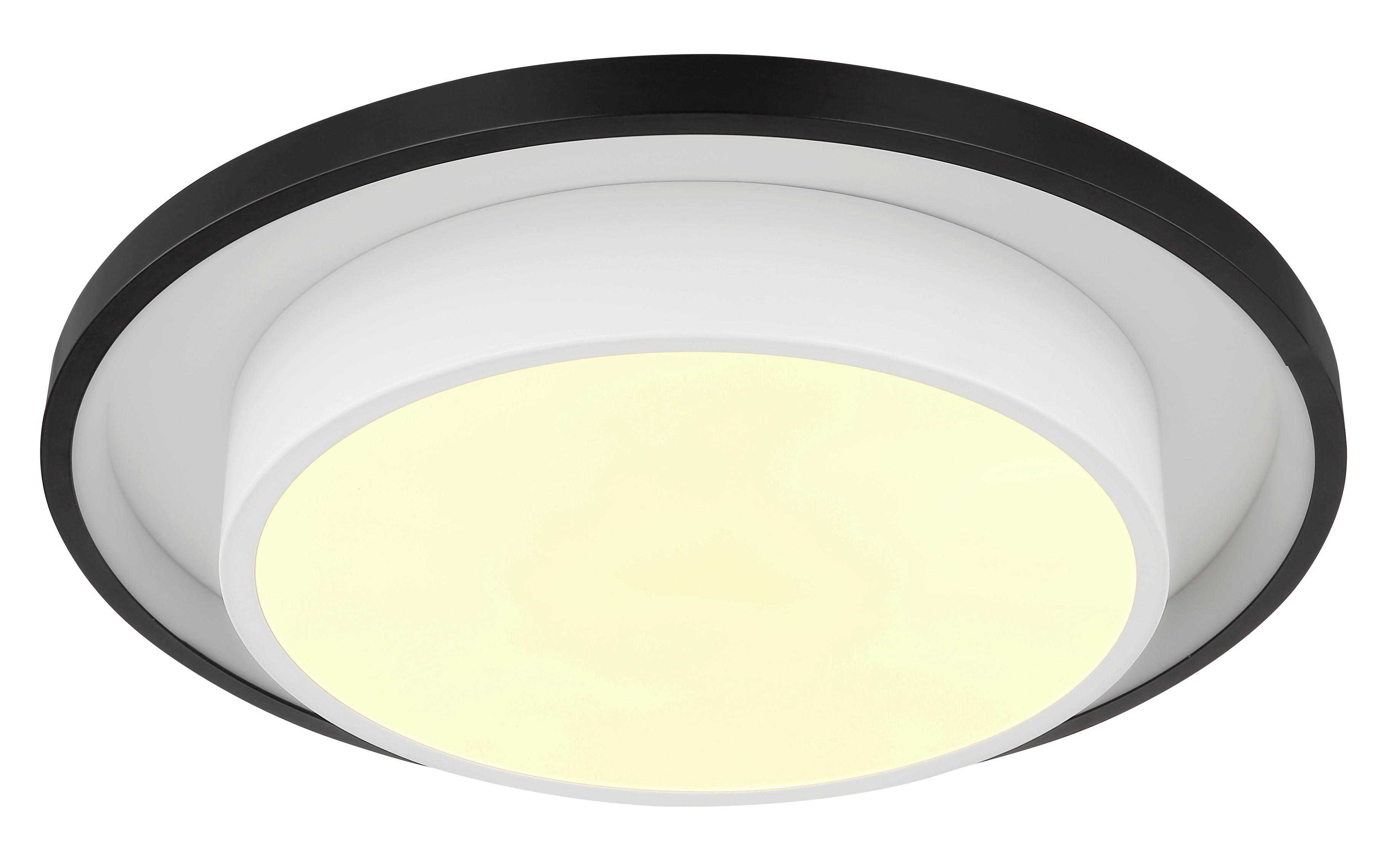 Led Mennyezeti Lámpa 41390-21 - fekete/opál, Design, műanyag/fém (39,5/5cm) - Globo