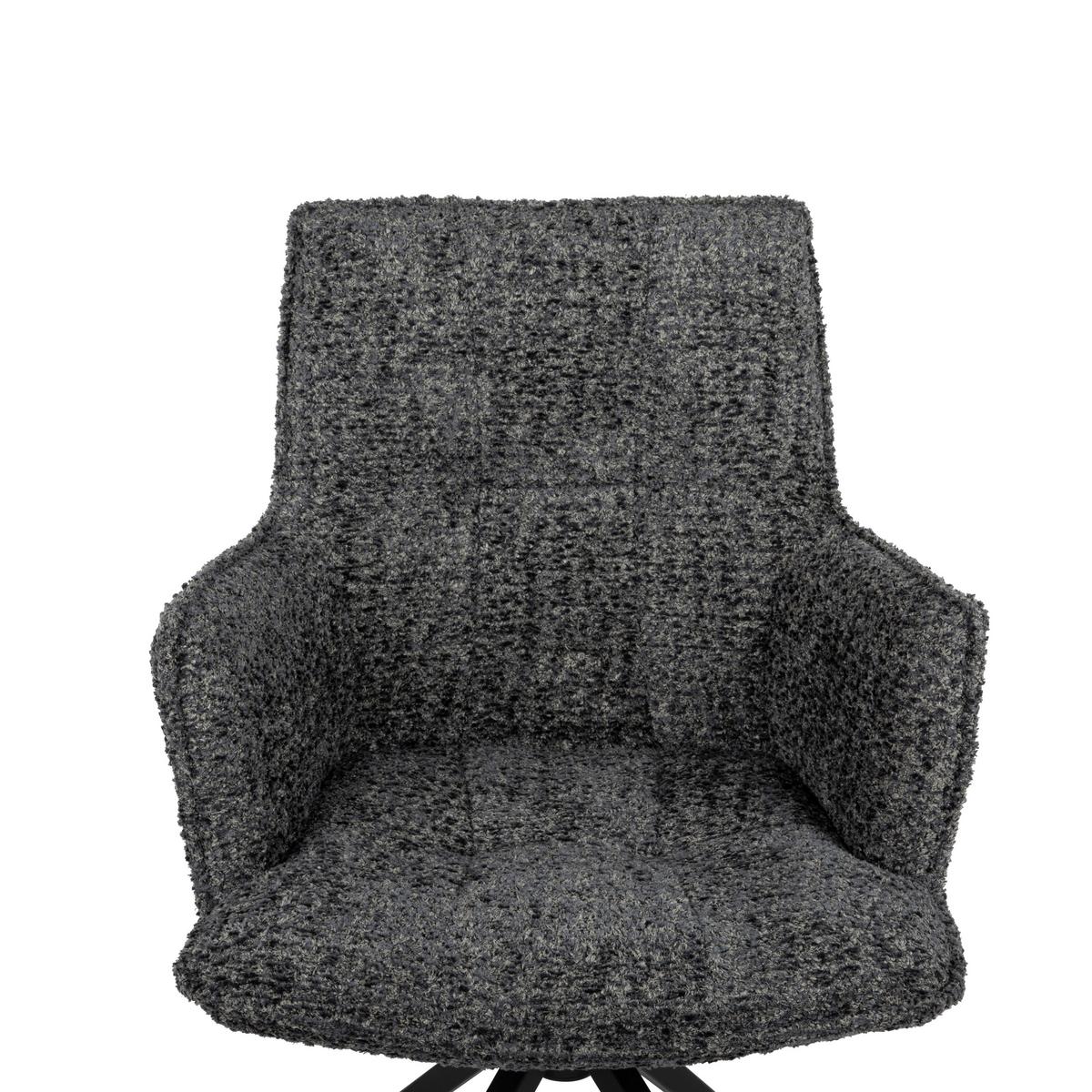 KRZESŁO Z PODŁOKIETNIKAMI OSAKA VENGA -EXKLUSIV- - ciemnoniebieski/czarny, Design, metal/tkanina (59/89,5/63cm) - Novel