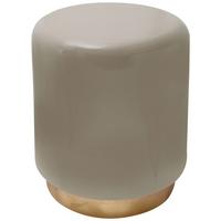 BEISTELLTISCH ART DECO 375 TAUPE - Taupe/Goldfarben, Design, Metall (35/44,5cm) - Kayoom