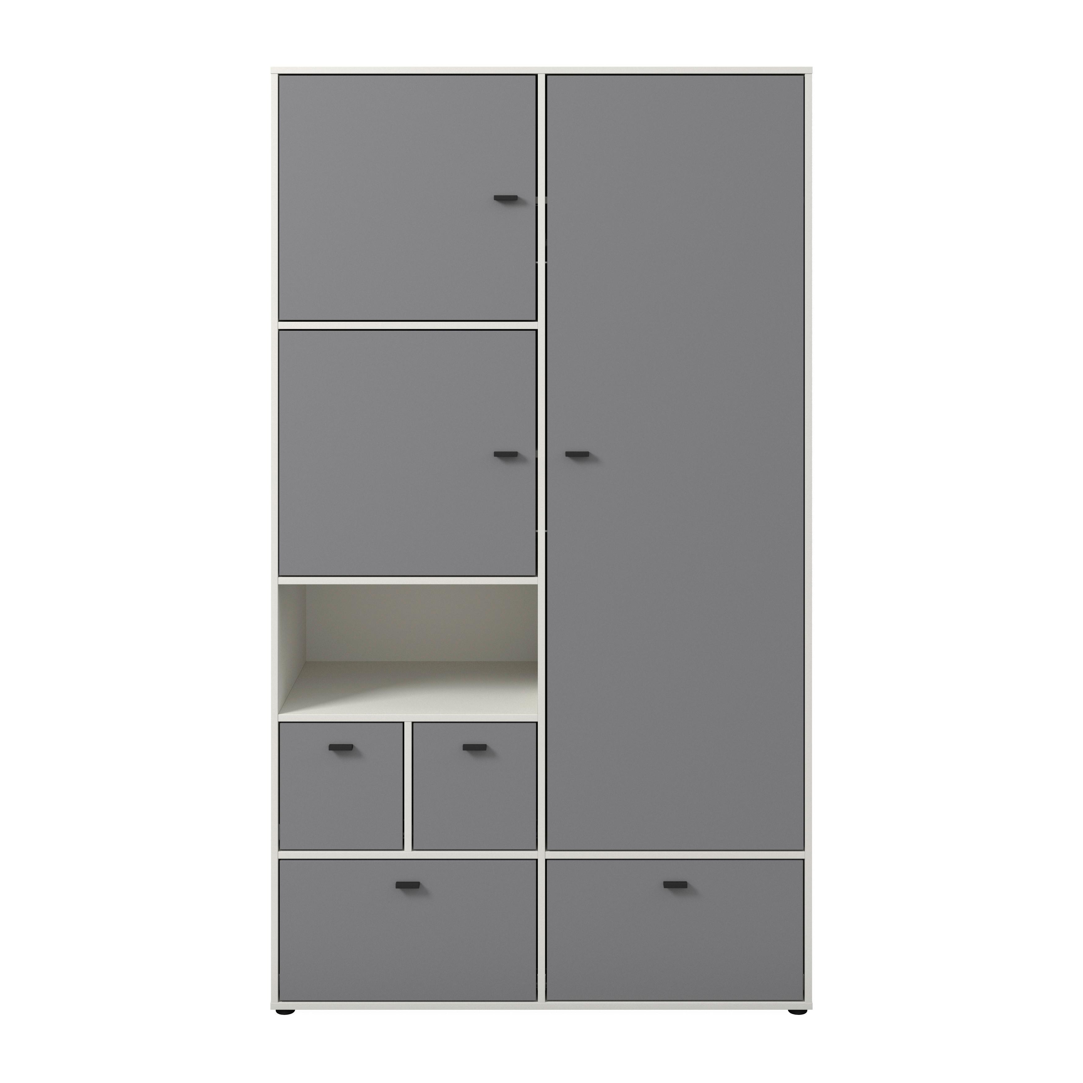 KLEIDERSCHRANK FRAMO 2 - Kaschmir/Anthrazit, KONVENTIONELL (120/211/58cm) - Mömax