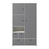 KLEIDERSCHRANK FRAMO 2 - Kaschmir/Anthrazit, KONVENTIONELL (120/211/58cm) - Mömax
