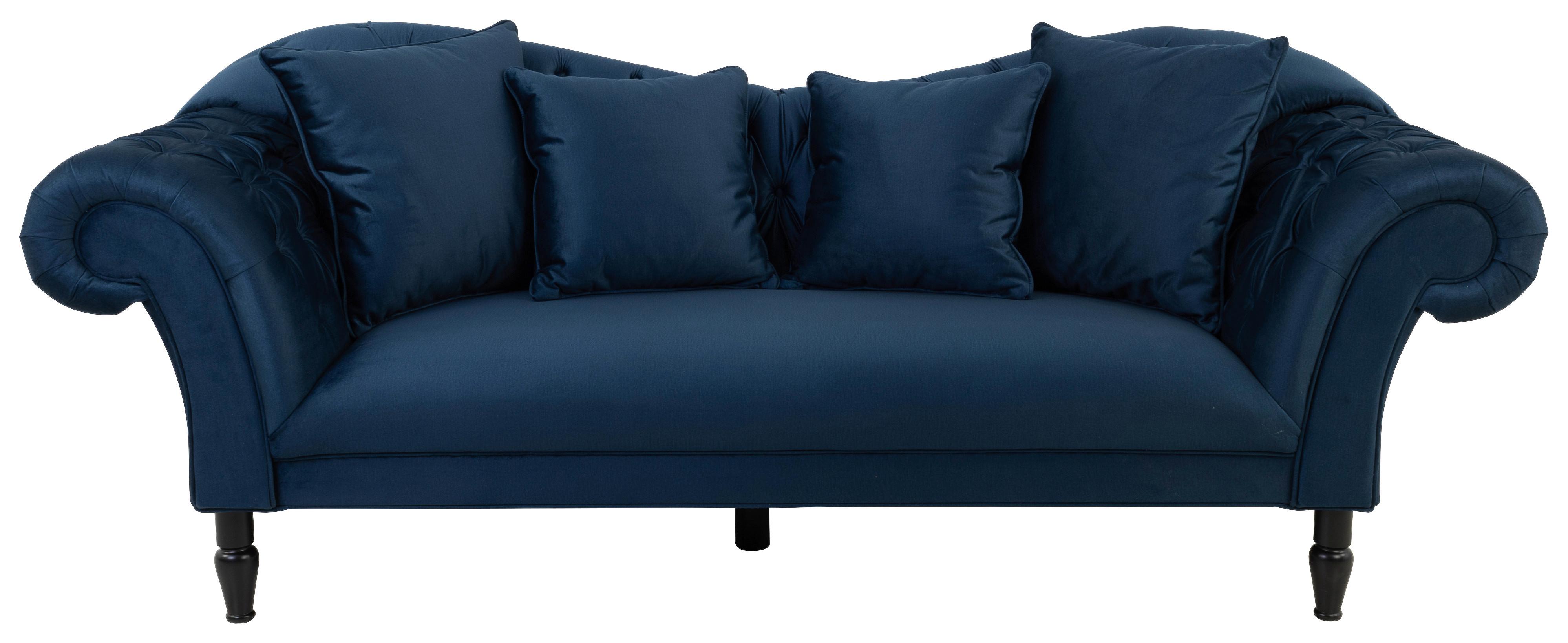 Trosed Cupido, Temno Modra - črna/temno modra, Design, tekstil/les (242/91/104cm) - MID.YOU