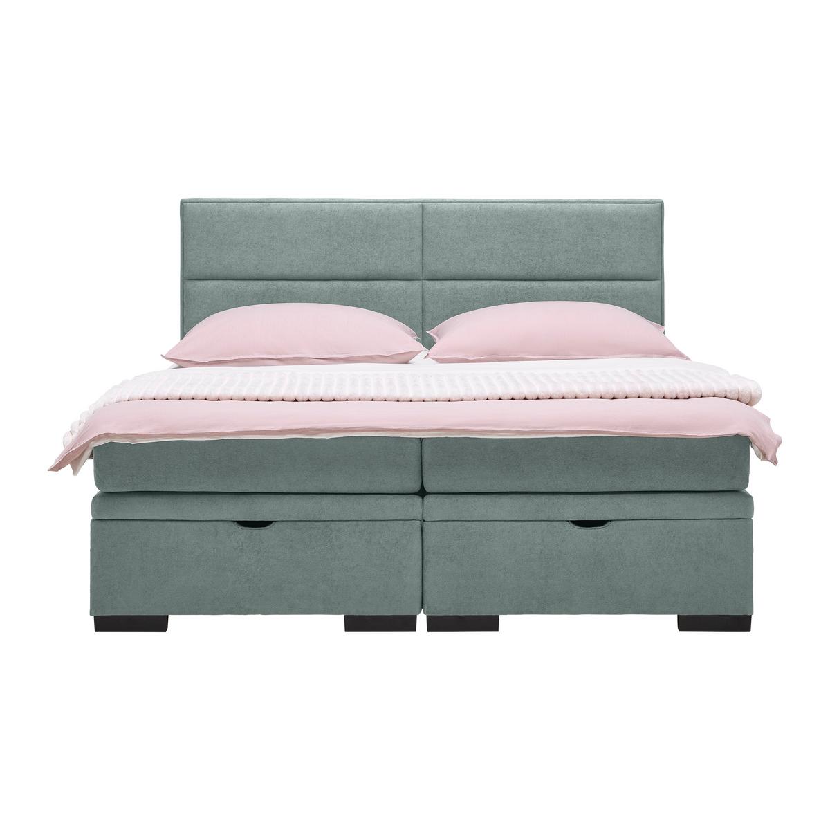 Boxspring Krevet Ethan - siva/crna, Moderno, tekstil/plastika (160/200cm) - Premium Living