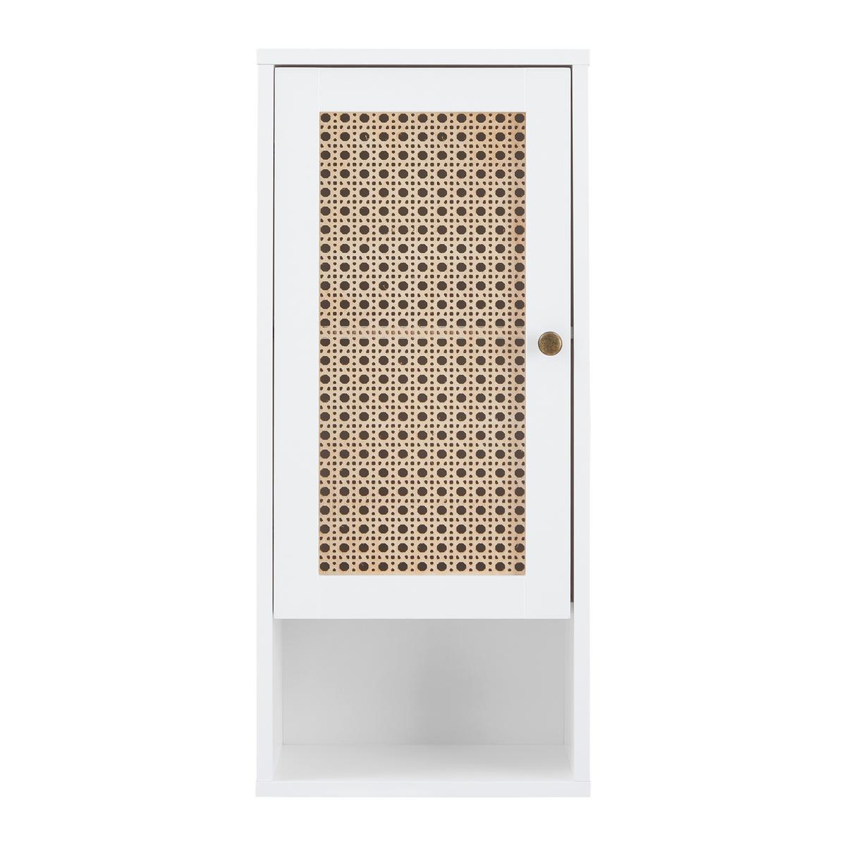 Faliszekrény Fehér-natúr Lisa - natúr színű/bronzszínű, Modern, faalapú anyag/fém (32/72/20cm) - Bessagi Home