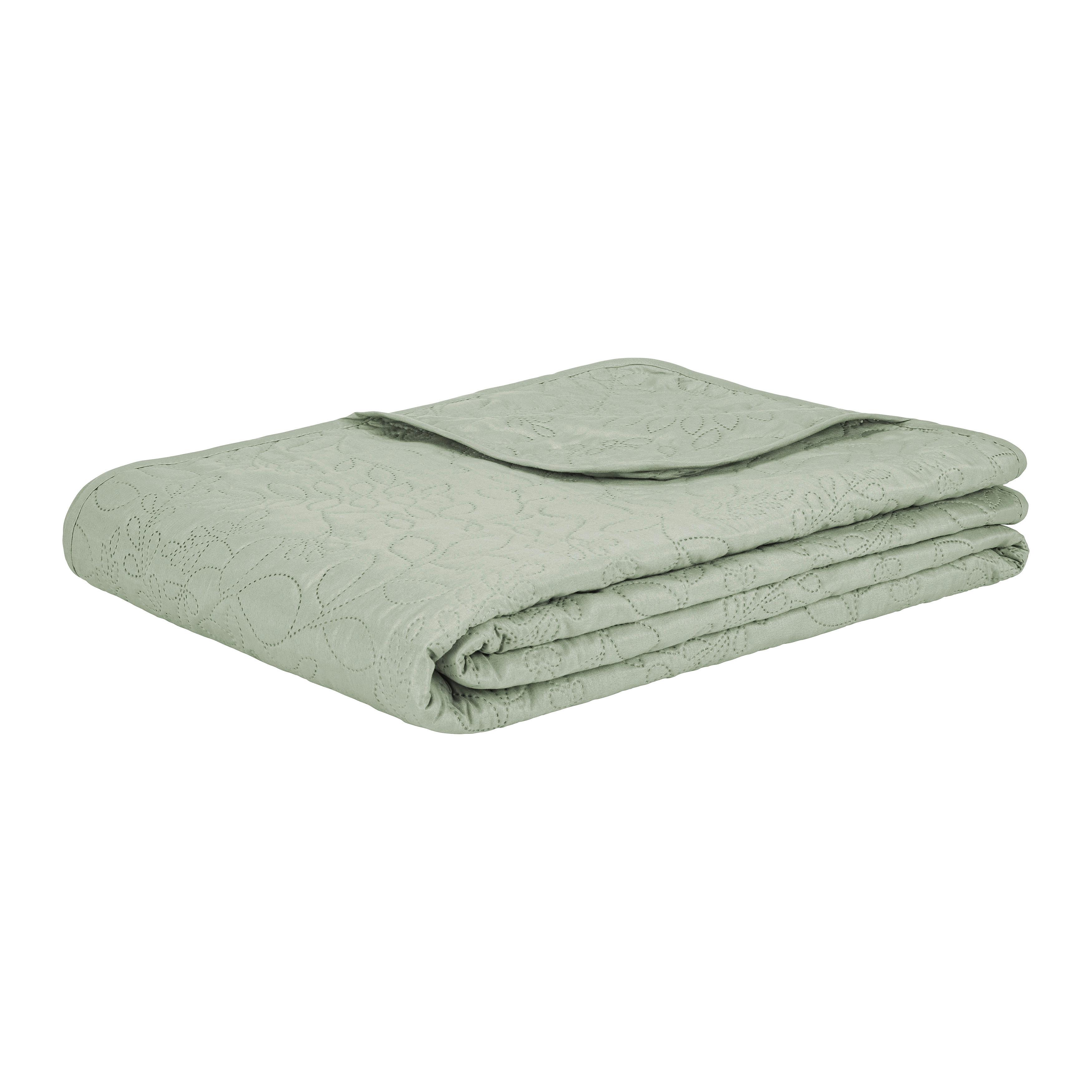 Tagesdecke Grace Sablbeigrün ca. 220x240cm - Salbeigrün, Textil (220/240cm) - Mömax