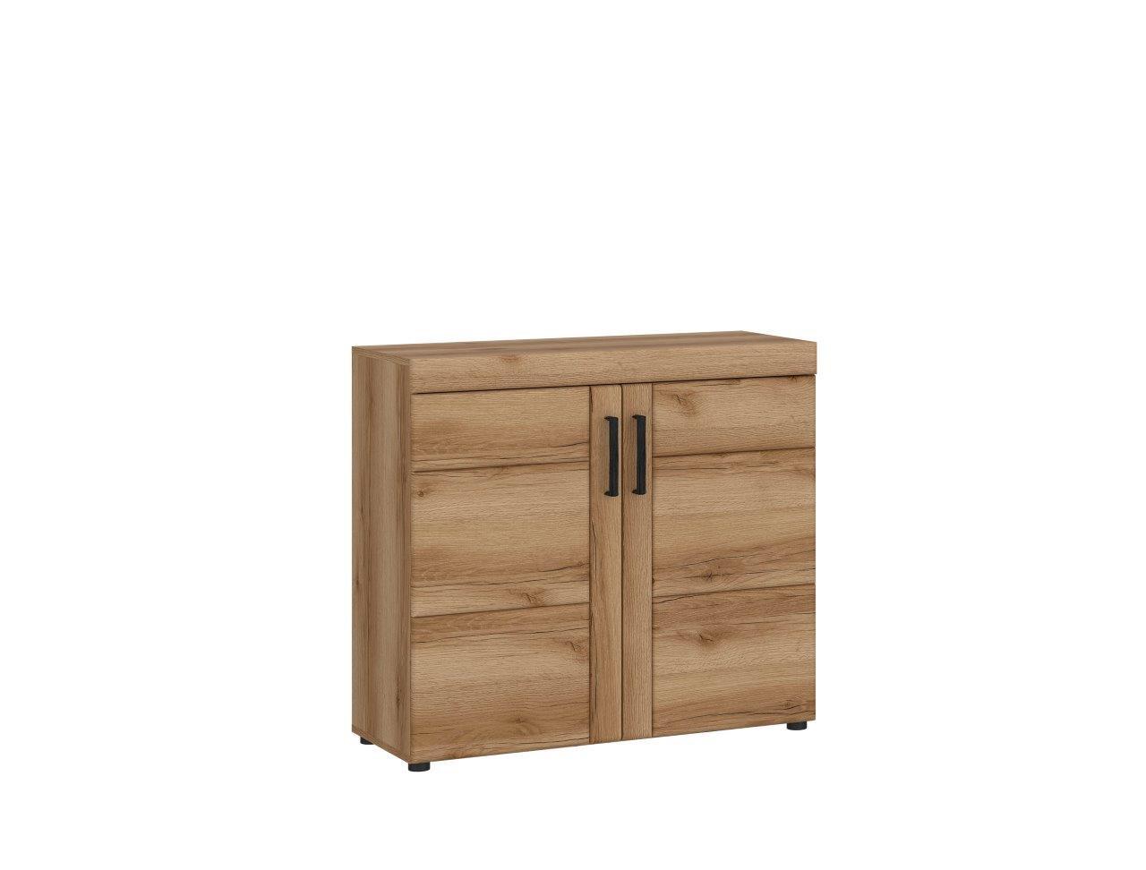 Komoda Cortina - boje hrasta/crna, Moderno, drvni materijal/metal (92,8/86/40,9cm) - Modern Living