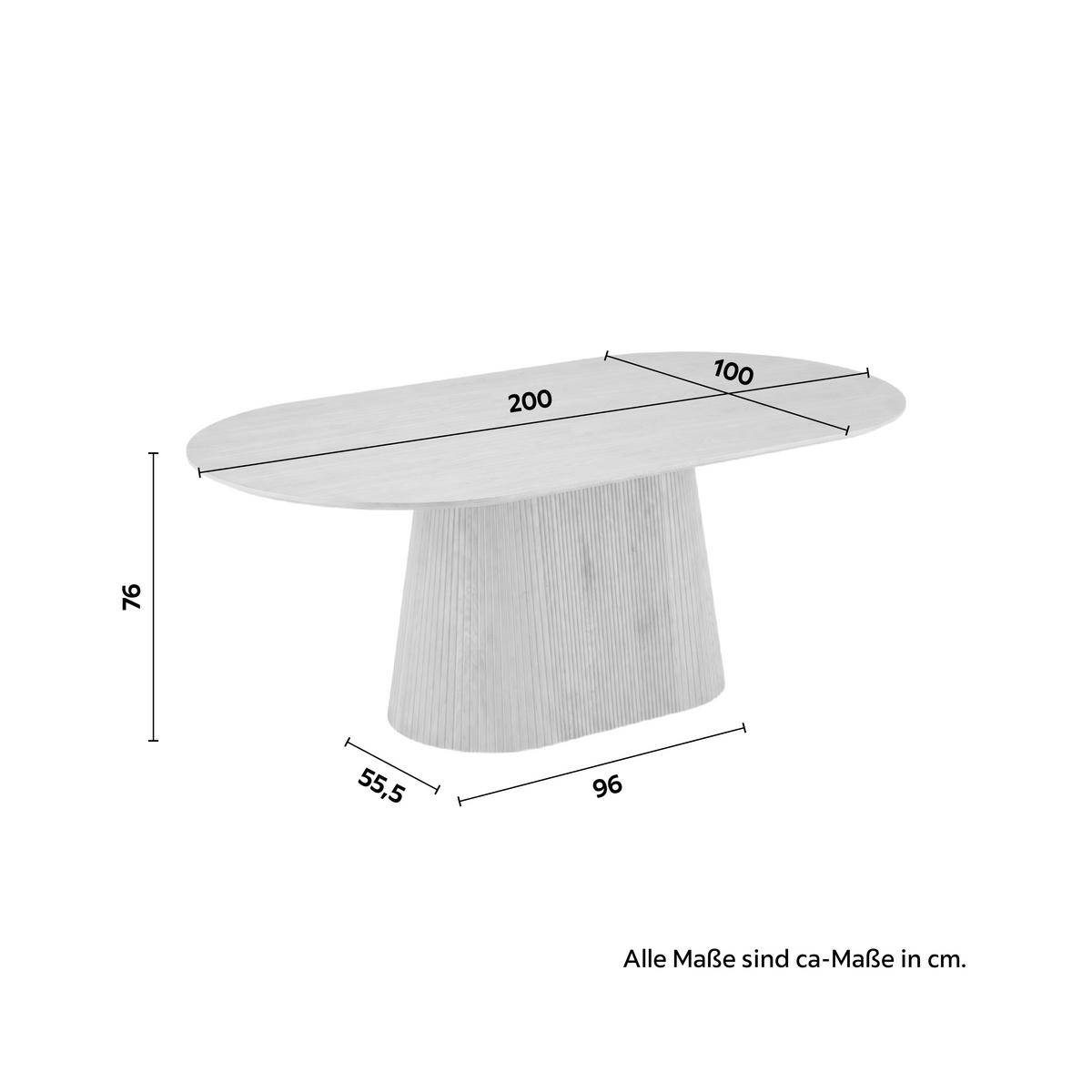 Esstisch Lenno Eschefarben MDF ca. 200x100 cm - Eschefarben, MODERN, Holz/Holzwerkstoff (200/76/100cm) - Bessagi Home