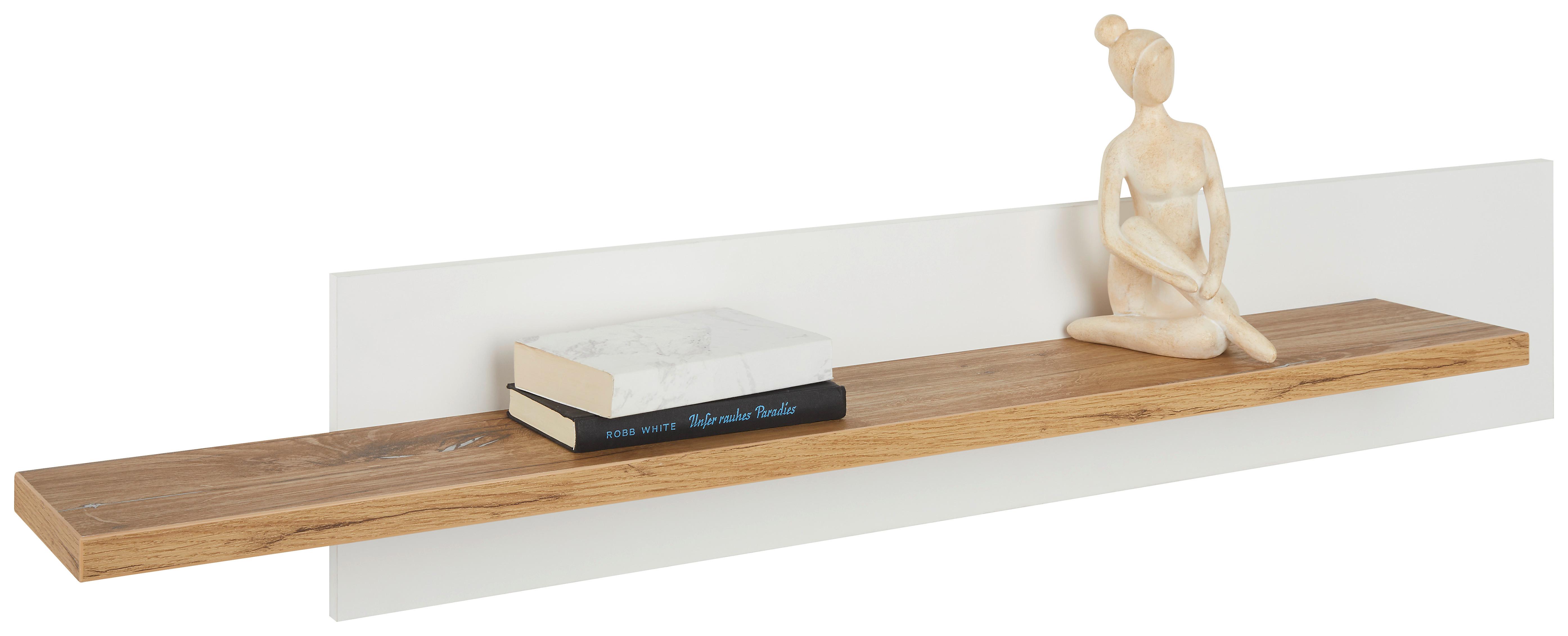 Wandbaord Ambiente in Weiß/Eichefarben - MODERN, Holzwerkstoff (140/25/20cm) - Mömax