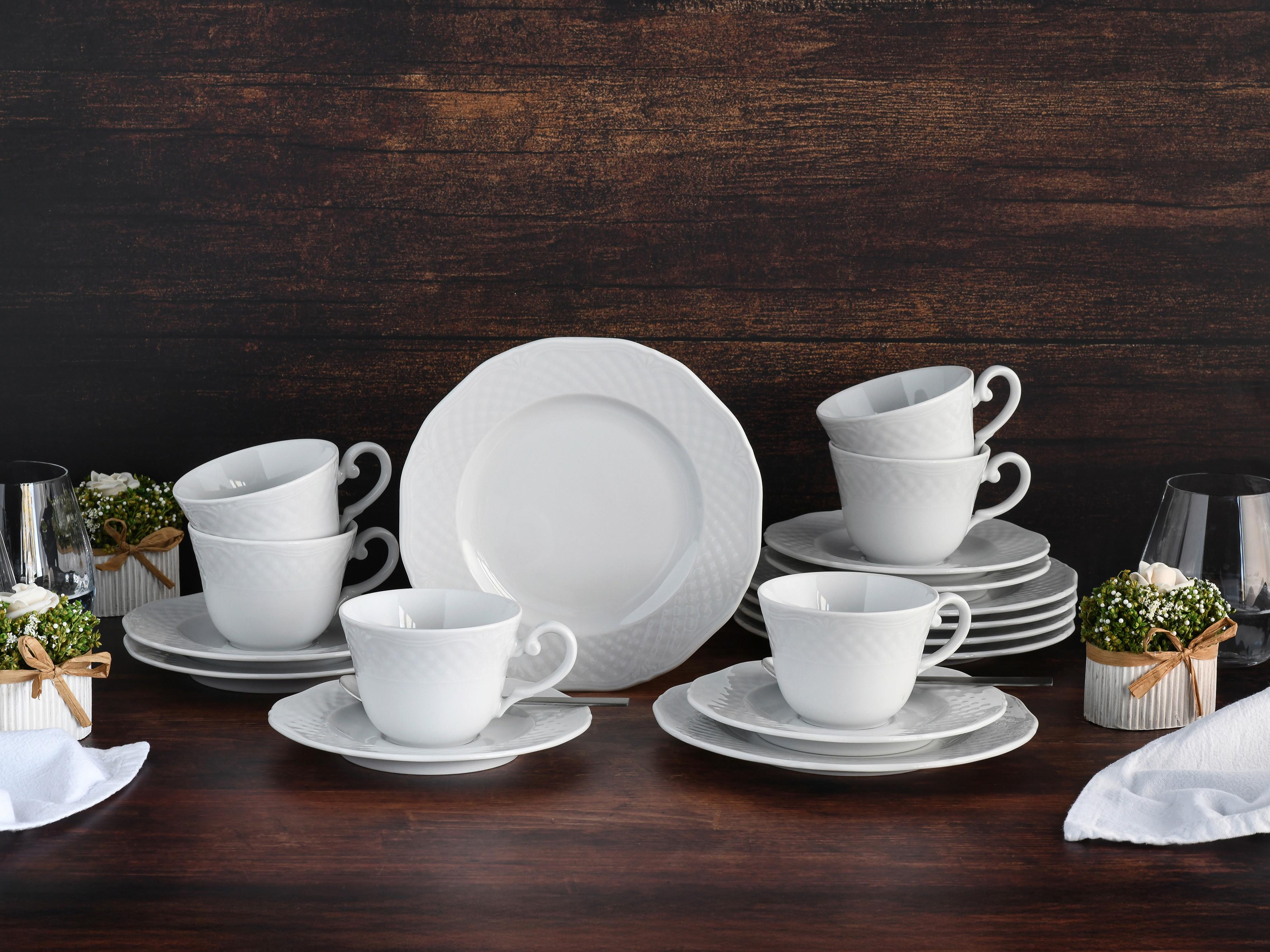 Kavni Servis Arianne, 18-Delni - bela, Basics, keramika - Creatable