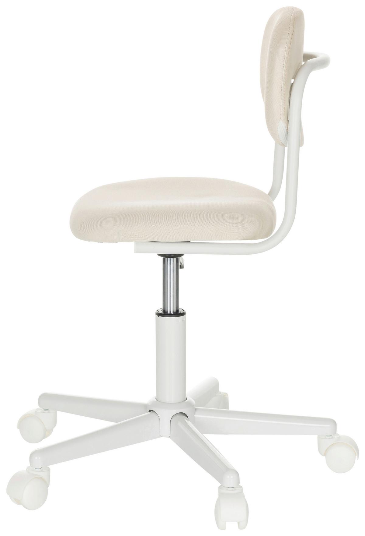 Otroški Vrtljivi Stol Kiddy Base I, Bež - bela/bež, Basics, umetna masa/tekstil (60/72-83/60cm) - MID.YOU