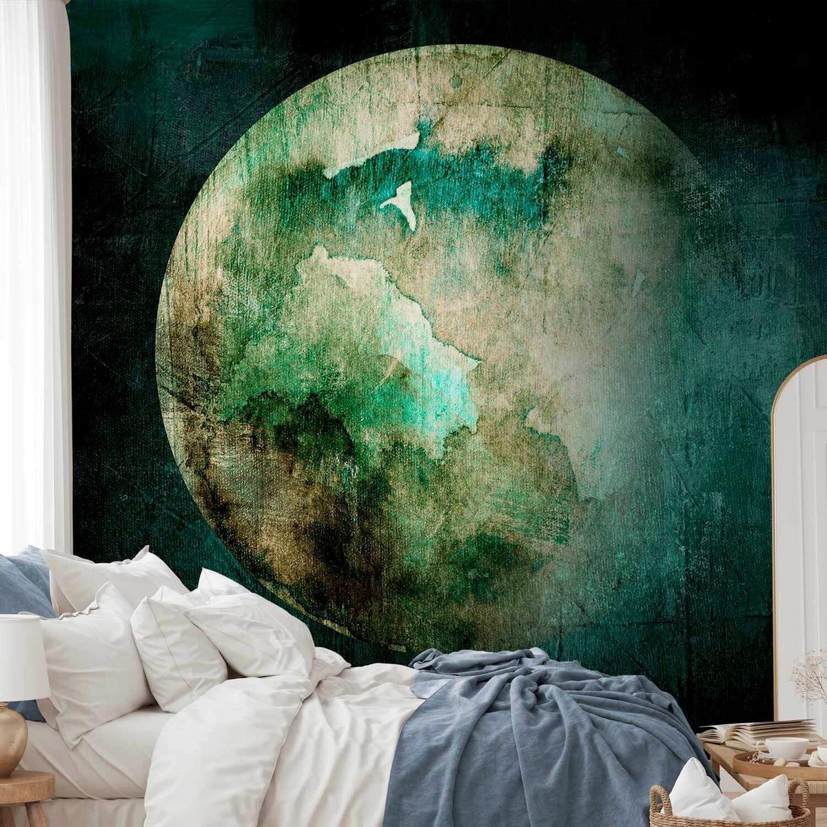 Fototapeta Green Pangea, 100x70cm - turkizna/zelena, Trendi, tekstil (100/70cm) - artgeist