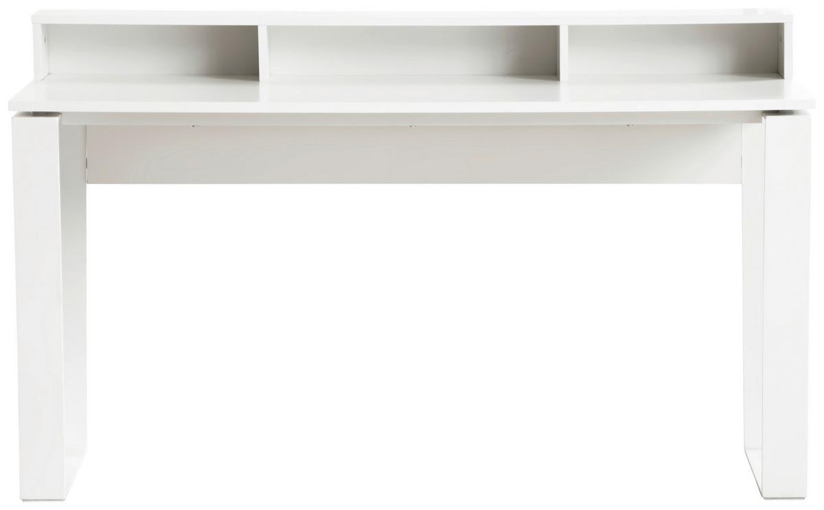 Gaming Miza Check -exklusiv-, Bela - bela, Moderno, kovina/leseni material (140/85/60cm) - Mömax