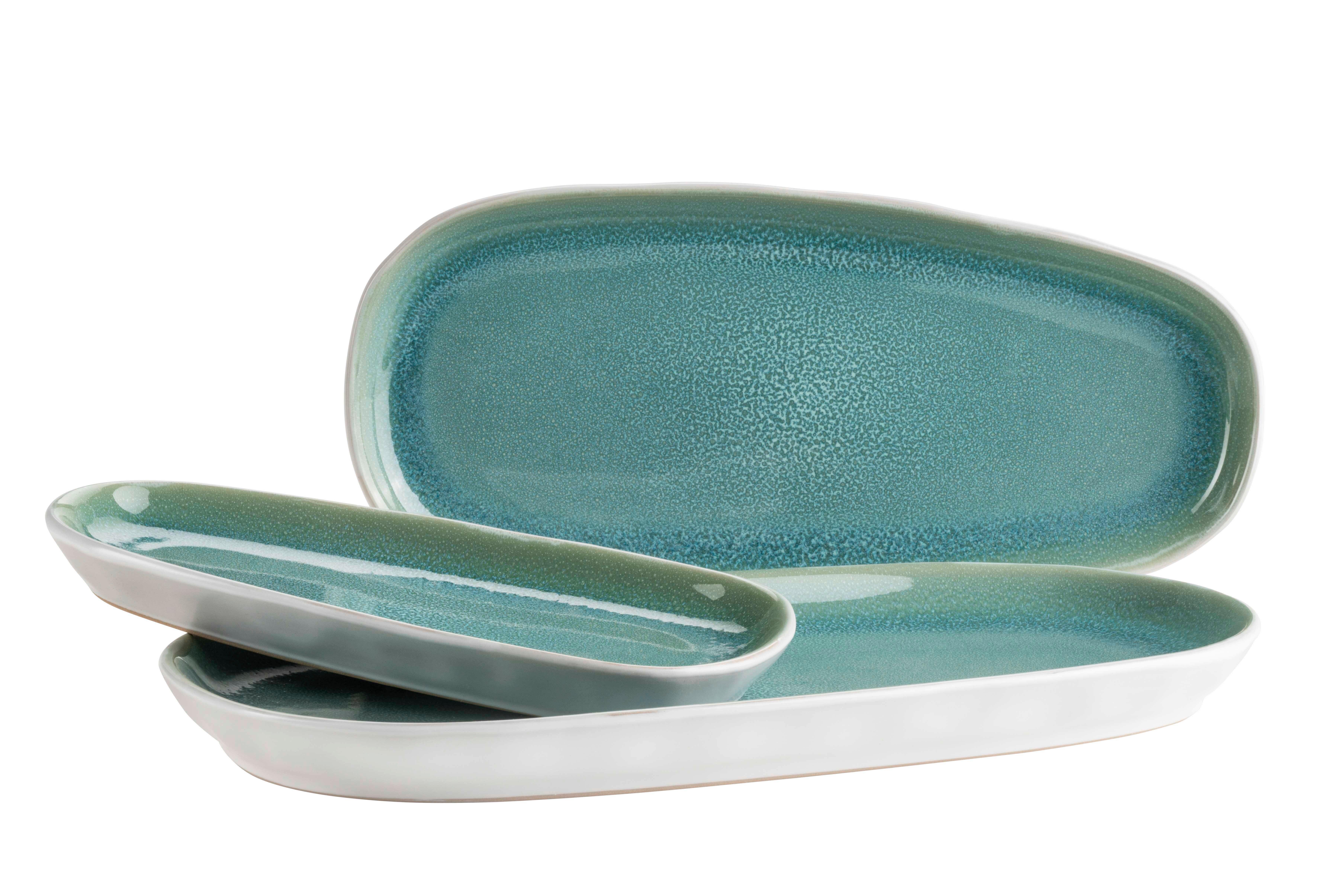 Servierplatten-set 934502 Servierplatten-Set Elea - Hellgrün, Basics, Keramik - Mäser
