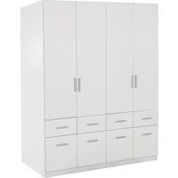 Dulap de haine Celle - alb/alb lucios intens, Modern, lemn (181/197/54cm)