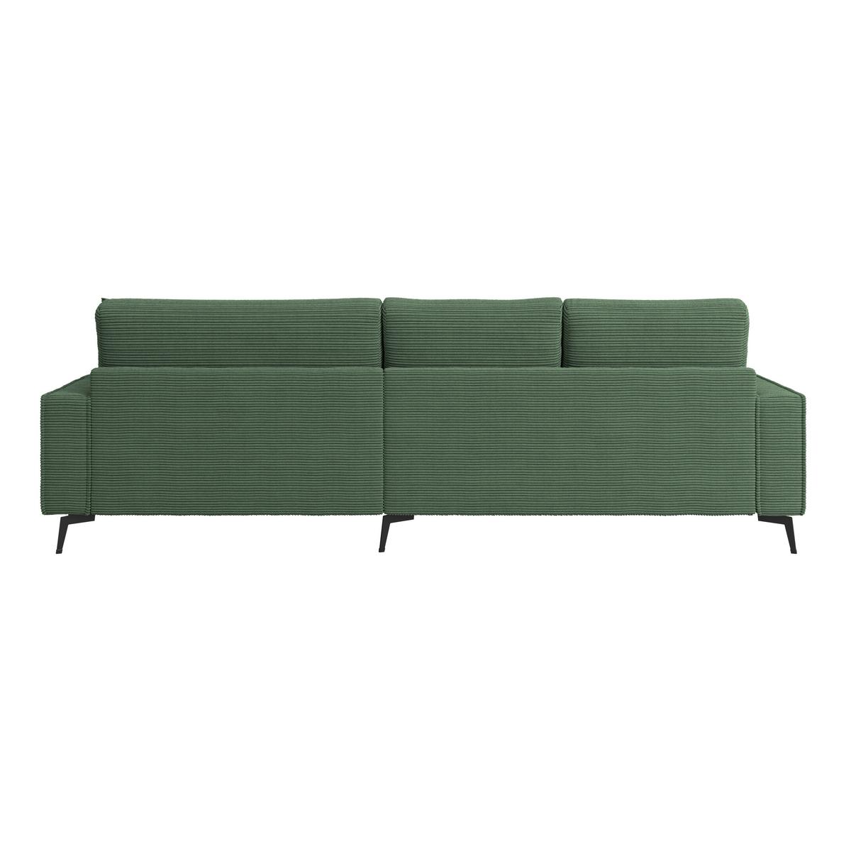 Kutna Garnitura Zero - zelena/crna, Trend, tekstil (286/173cm)