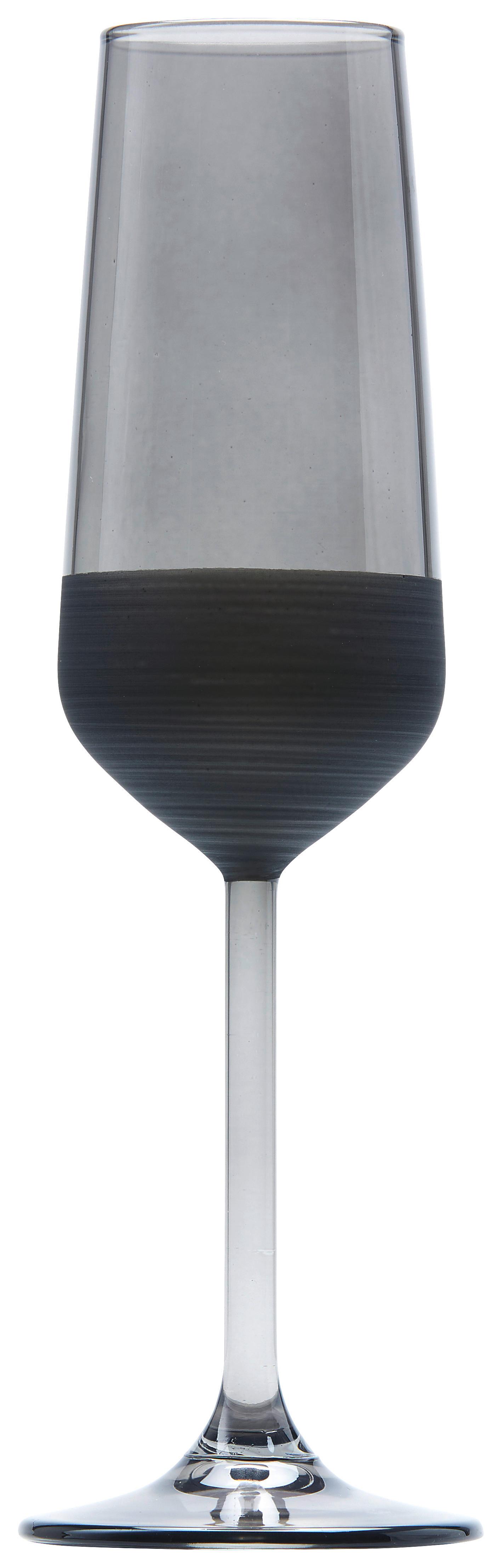 Sektglas Black ca. 195ml - Schwarz, MODERN, Glas (4,5/21,5cm) - Mömax