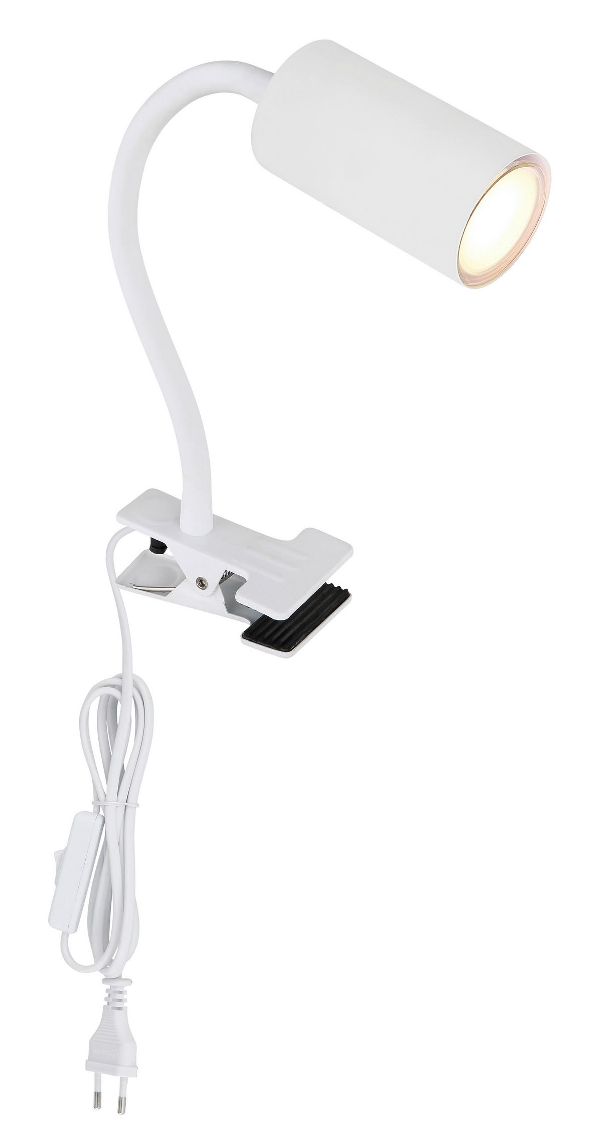 Klemmleuchte Robby max. 25 Watt - Weiss, Basics, Metall (10/5,5/41,5cm) - Globo