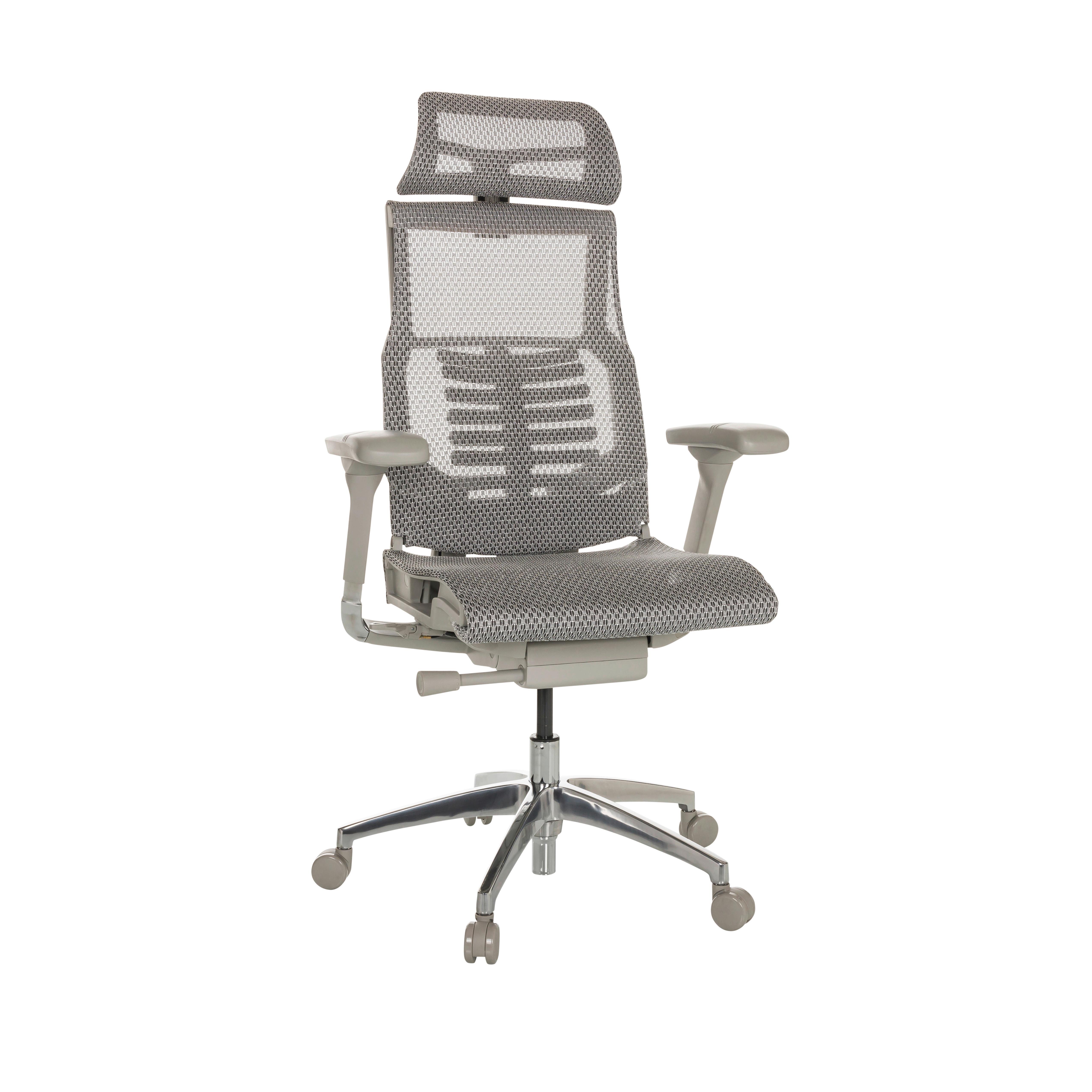 Pisarniški Stol Dynafit Ii G, Svetlo Siva - barve aluminija/svetlo siva, Basics, kovina/umetna masa (67/119-135/60cm) - MID.YOU