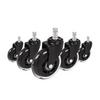 Set Kolesc Za Vrtljivi Stol Rolo Skate, Črna, 5-Delni - črna/prosojno, Basics, kovina/umetna masa (3,6/9,2/7,6cm) - MID.YOU