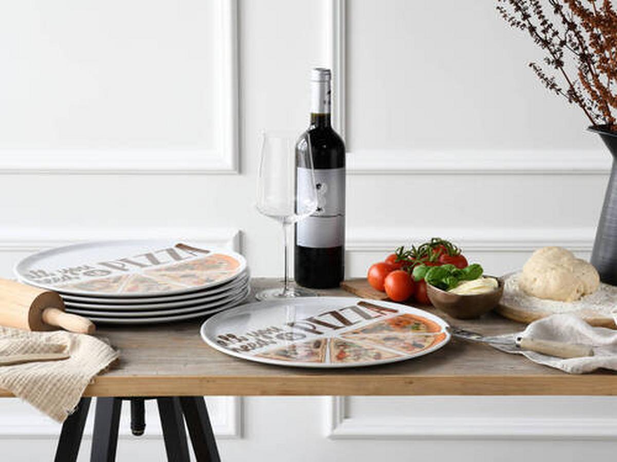 Set Krožnikov Za Pico All You Need Is Pizza, 6-Delni - bela, Trend, keramika (33cm) - Creatable