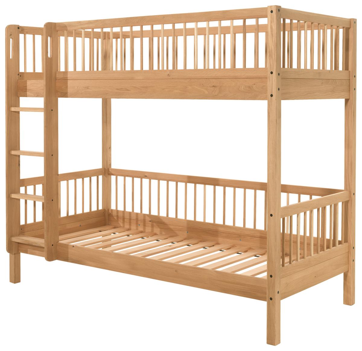 Etagenbett FORREST Naturfarben ca. 90x200 cm Echtholz Buche - Naturfarben, MODERN, Holz (90/200cm) - Vipack