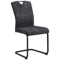 Stol Maggie, Antracit - siva/črna, Konvencionalno, kovina/tekstil (44/95/56cm)