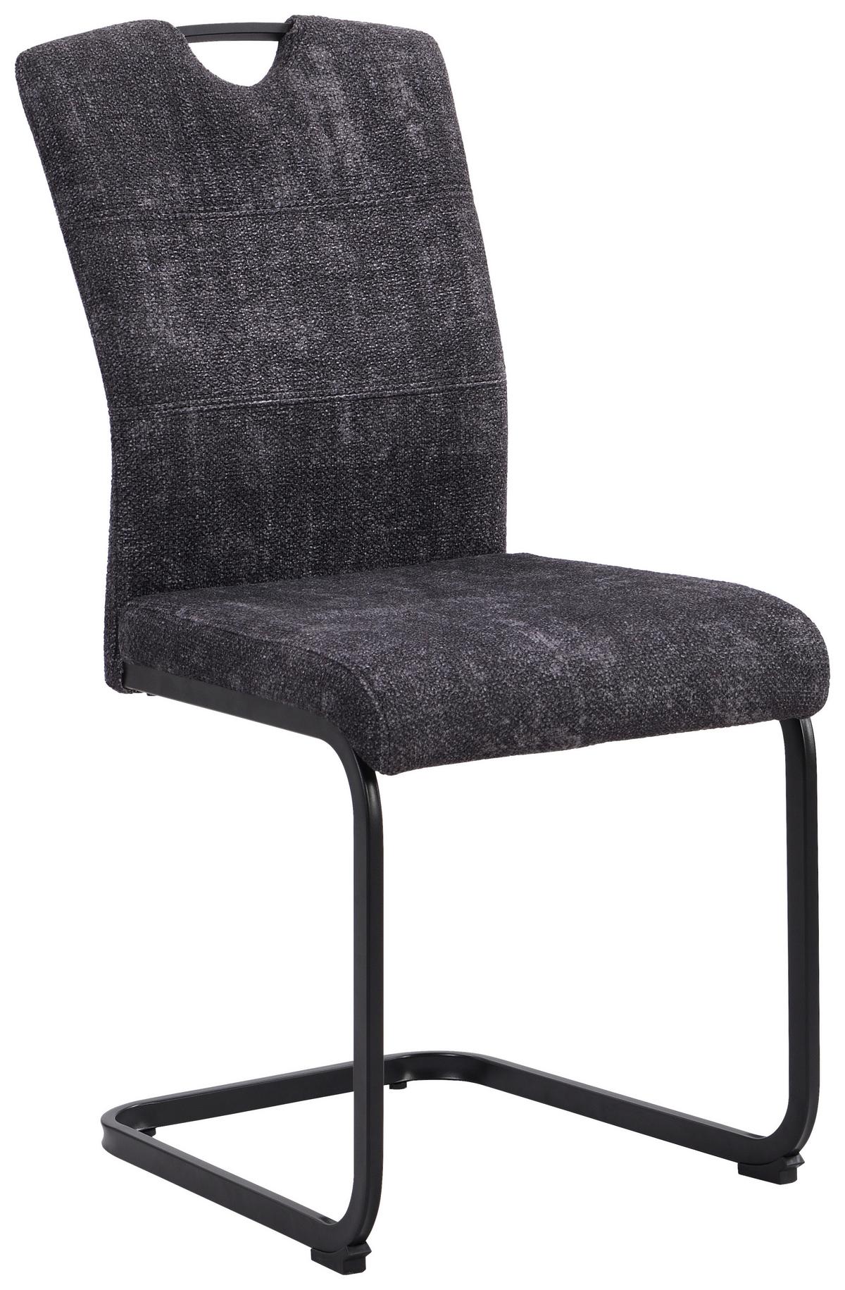 Stol Maggie, Antracit - siva/črna, Konvencionalno, kovina/tekstil (44/95/56cm)