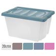 Box mit Deckel Emmi verschiedene Farben - Taupe/Blau, Kunststoff (43/33/24cm) Box mit Deckel Emmi verschiedene Farben - Taupe/Blau, Kunststoff (43/33/24cm)