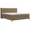 Boxbett Veloria Braun ca. 180x200cm - Beige/Schwarz, KONVENTIONELL, Textil/Metall (180/200cm) - Based