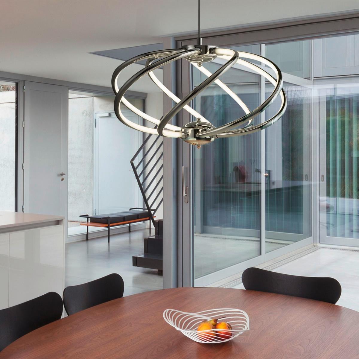 LED Függőlámpa Magic 7lt 6500-7cc - krómszínű, Basics, műanyag/fém (51/50cm)