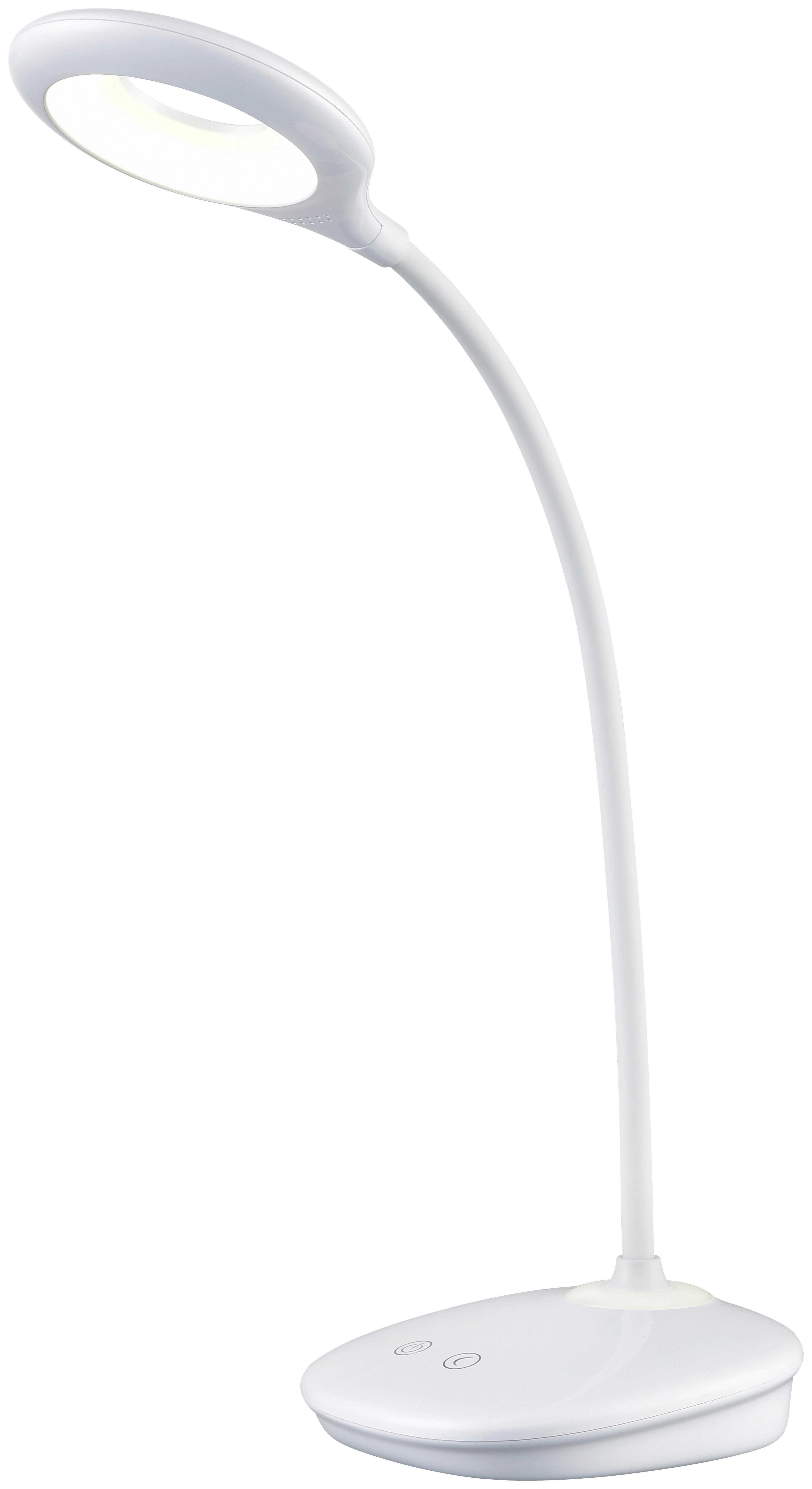 Íróasztali Lámpa Luli - Fehér, Lifestyle, Műanyag (12/43cm) - Based