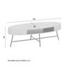 SOFFBORD EMILIA - svart/ekfärgad, Modern, metall (120/60/40cm) - Bessagi Home