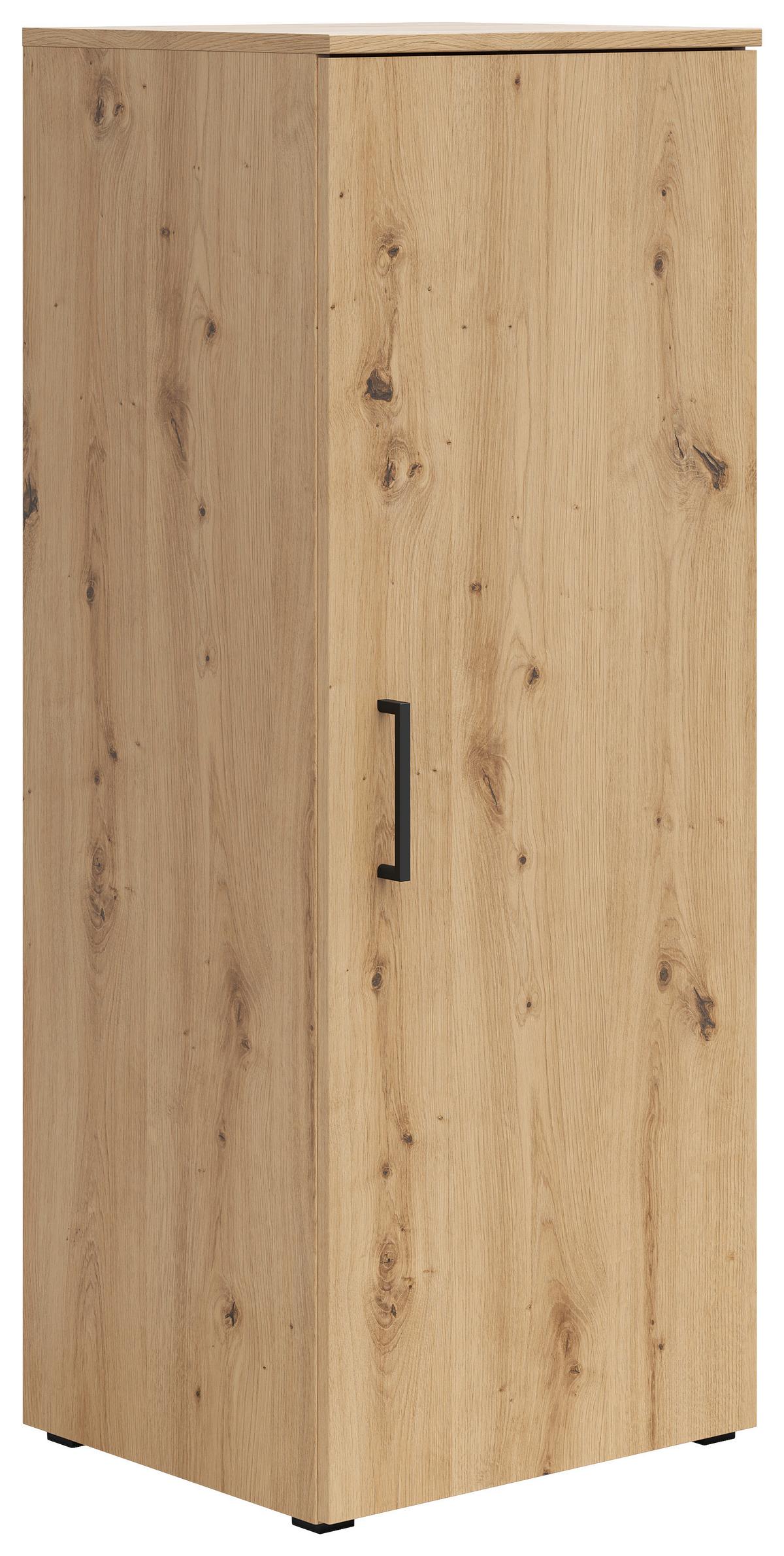 Komoda Multi - hrast Artisan/crna, Moderno, drvni materijal/plastika (45/115/40cm) - Modern Living