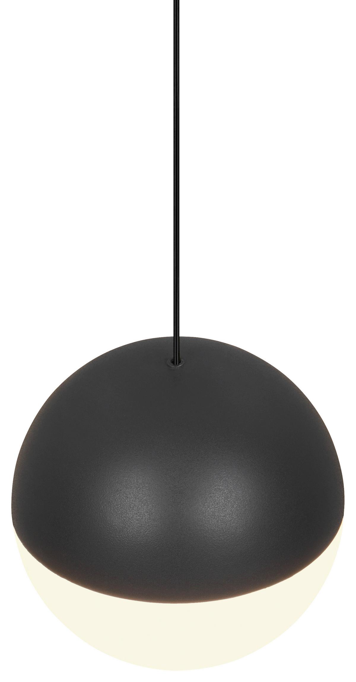 Led Függőlámpa Sestine 1 Égős - fekete/fehér, Modern, műanyag/fém (11/150cm) - Mömax