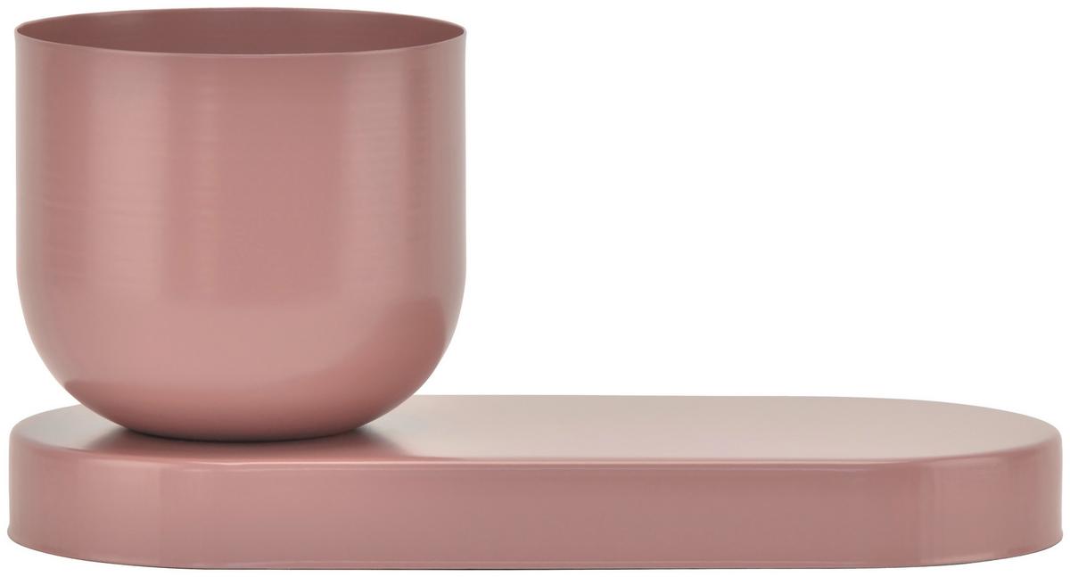 Mască pentru ghiveci Lio - roz antic, metal (27/13/12cm) - Mömax