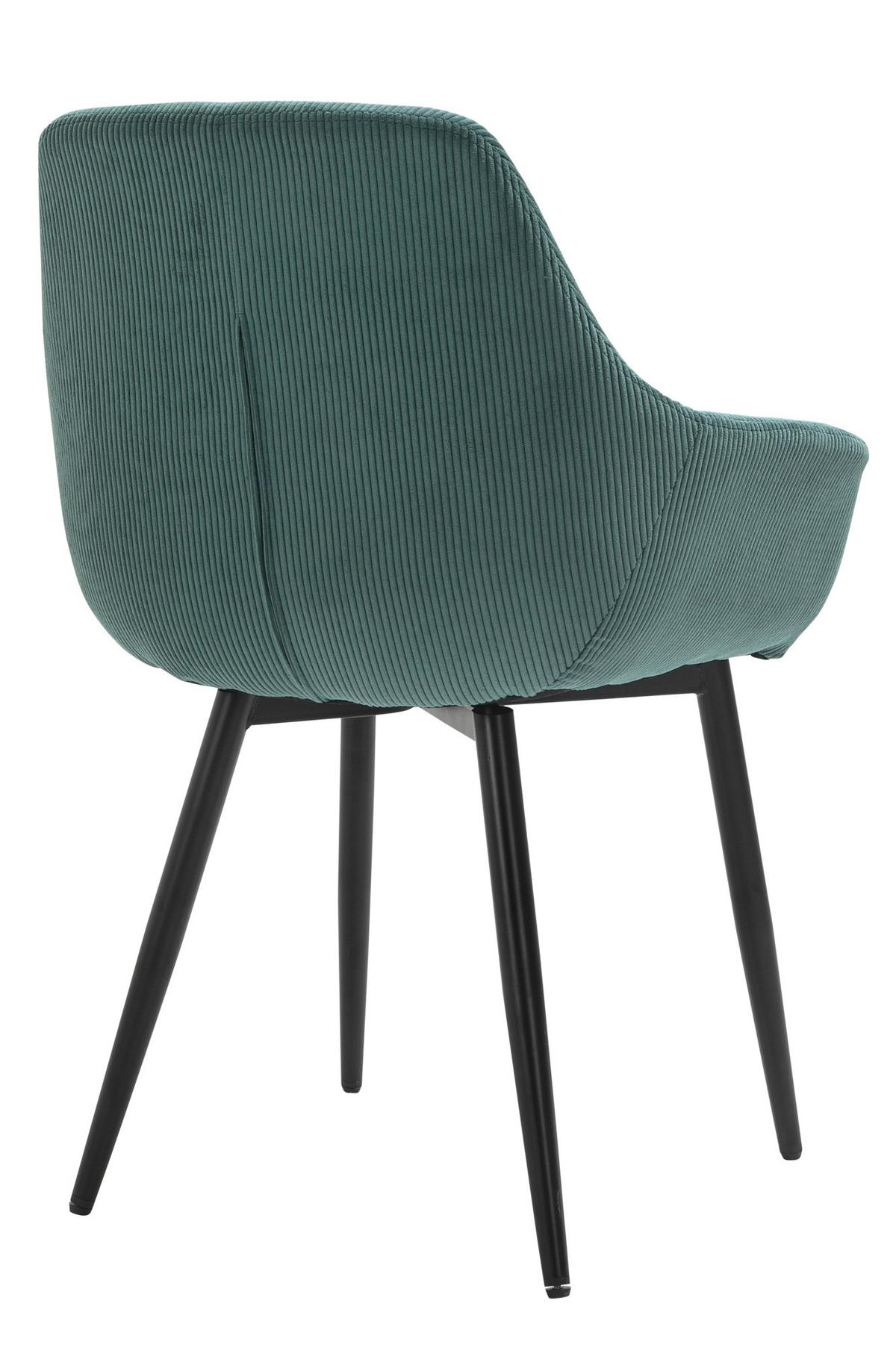 Set Naslanjačev Cord, Zelena, 2-Delni - črna/zelena, Moderno, kovina/tekstil (64/86/59cm) - Livetastic