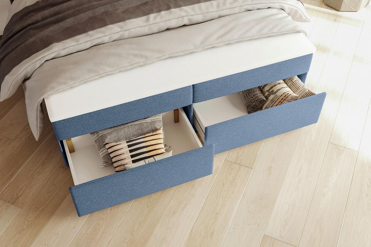 Boxbett Odin Blau ca. 140x200m - Blau/Schwarz, KONVENTIONELL, Kunststoff/Textil (140/200cm) - Based