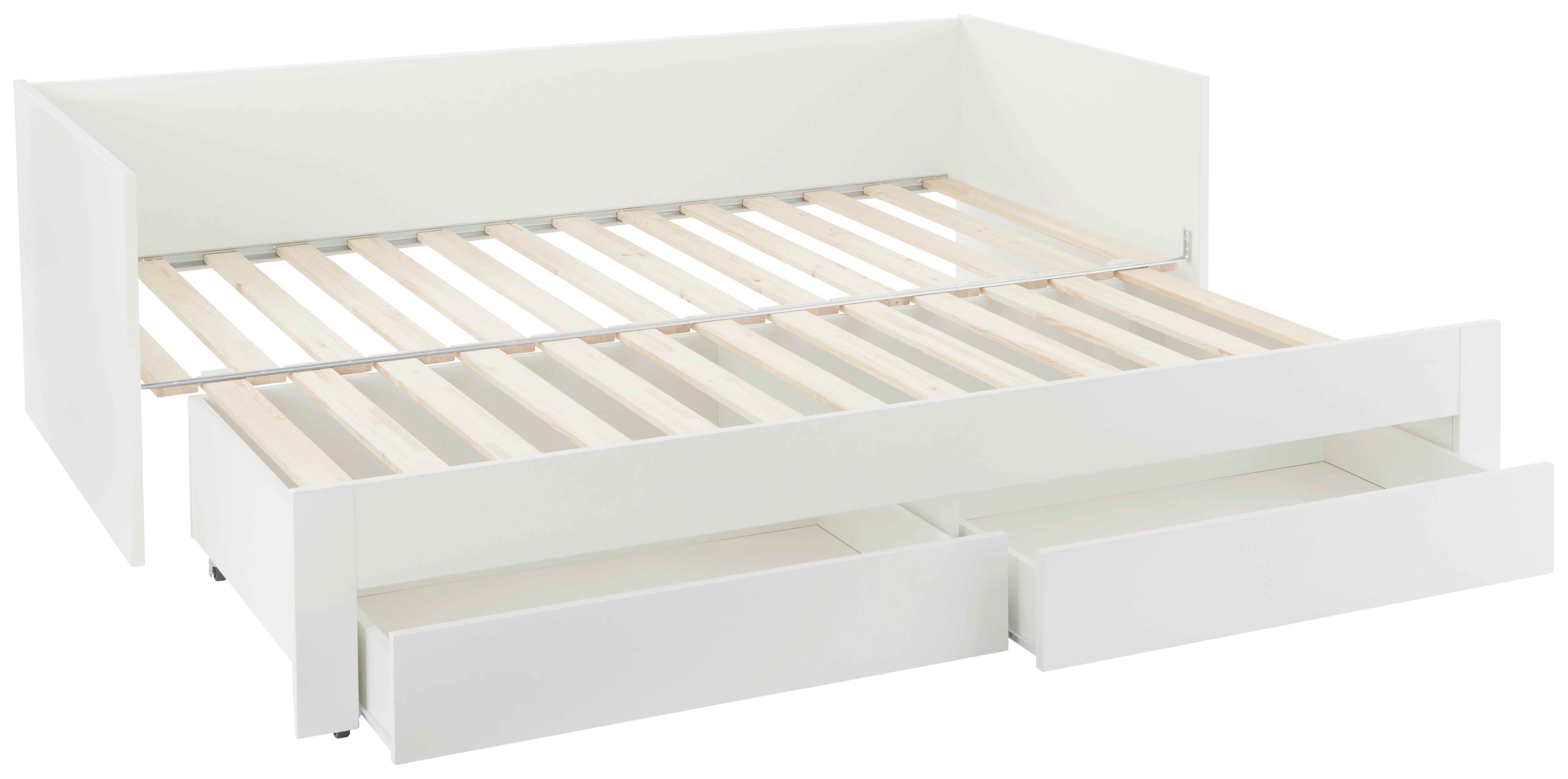 UTDRAGBAR SÄNG JAN - vit, Klassisk, trä (90-180/200cm) - Mömax