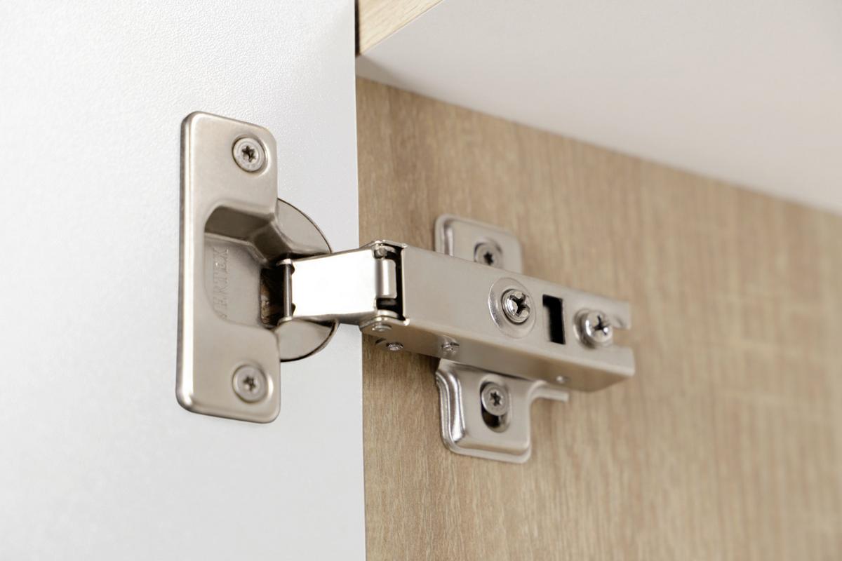 Miniküche Merle B: ca. 100cm Weiß/Eichefarben - Eichefarben/Silberfarben, Basics, Holzwerkstoff/Metall (100cm) - Respekta