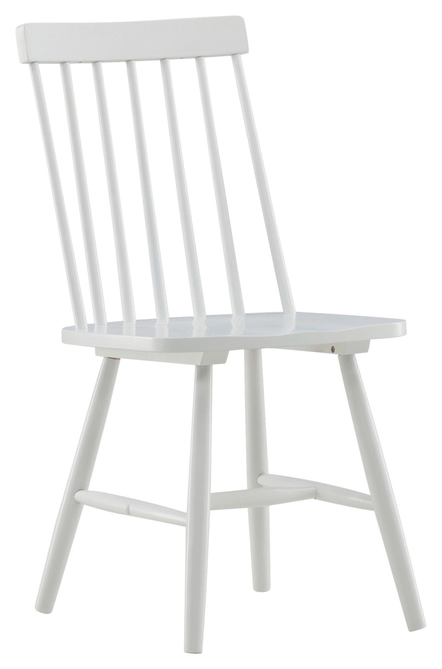 STUHL-SET LÖNNEBERGA - Weiß, Design, Holz (43/87/55cm) - Livetastic
